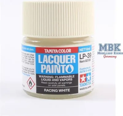 Obrázok produktu pre TAMIYA LP-39 LP-39 Racing White lesklý. 10 ml