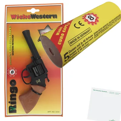 Produktbild von Wicke Ringo 8-Schuss Revolver Western 198mm Cowboy Colt Sheriff Waffe mit 240 Schuss + usy Block