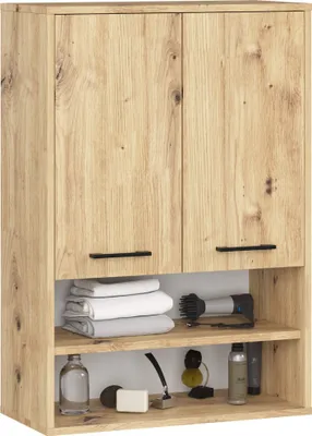 Produktbild von Badezimmer-Hängeschrank FIN Artisan Eiche 64 cm 2 Türen B64xH94xT30 cm
