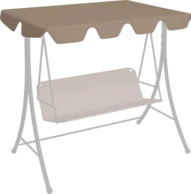 Produktbild von Ersatzdach für Hollywoodschaukel Taupe 188/168x110/145 cm , Pavillon Dächer und -Seitenteile Design 2024