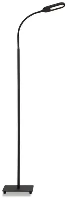 Image de Lampadaire LED BRILONER LEUCHTEN OFFICE STEP, 6,6 W, 600 lm, IP20, noir, métal-plastique, intensité lumineuse variable, 21 x 21 x 128 cm