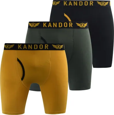 Produktbild von Kandor - "Trunken" Boxershorts für Herren(3er-Pack) BG1674 (S) (Gelb)