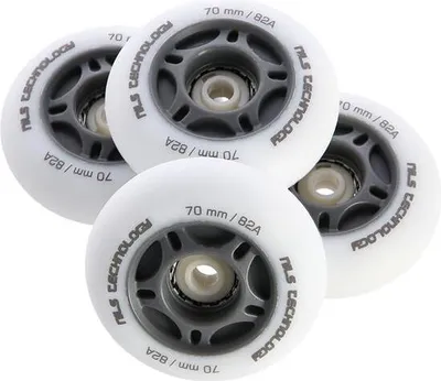 Image de Pu 70x24 82a Led-3 Blanc Roulettes (4 pcs) Nils Extreme