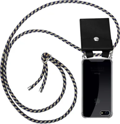 Produktbild von Cadorabo Schutzhülle für Apple iPhone 7 / 7S / 8 / SE 2020 Hülle in Blau Handy Kette Kordel abnehmbares Etui