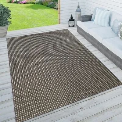 Produktbild von In- & Outdoor Teppich, Terrasse u. Balkon, Wetterfest Einfarbig m. Struktur Grösse 120x170 cm