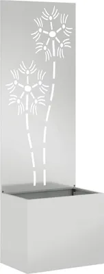 Produktbild von "im Sonderangebot"Garten Sichtschutz-Leinwand - elegantes Design - Windschutz fur Garten - Floral Silber 50x32x150cm Promotion659707 - Leinwandbilder