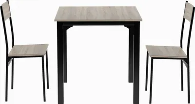 Produktbild von Merax Esstischset für 2 Personen, Küchentisch in Industrie-Design, Natur