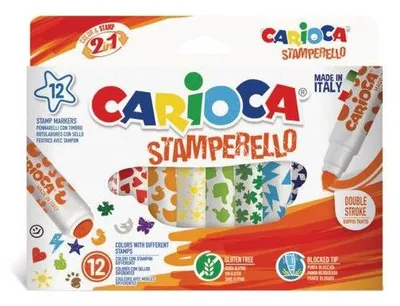 Produktbild von Carioca Stamperello, Multi, Mehrfarbig, Kugelspitze & Stempelspitze, 1 mm, 7 mm, Rund