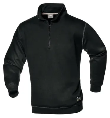 Obrázek produktu pro Pánská mikina Sir Safety Sirflex s termální úpravou a límcem na zip, bavlna a polyester, velikost XL, černá