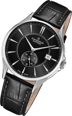 Produktbild von Candino Herren Armbanduhr Lederarmband schwarz Swiss Made C4634/4