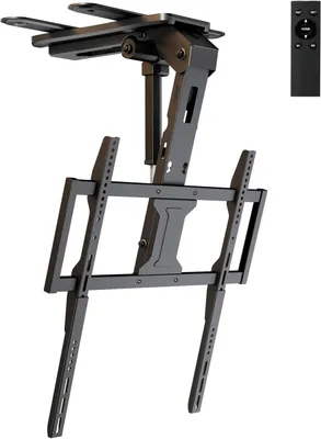 Productafbeelding van TV Plafondbeugel voor 37-75 Inch - Elektrisch - Gemotoriseerde Plafondhouder Opklapbaar en Kantelbaar met Afstandsbediening - Tot 45 kg - VESA