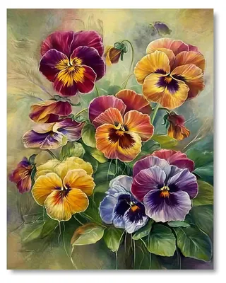 Malen nach Zahlen Blumen 40x50 cm Set für Erwachsene