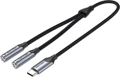 Produktbild von Vention BGPHY, 3.5mm TRS, Weiblich, USB Typ-C, Männlich, 0,3 m, Schwarz