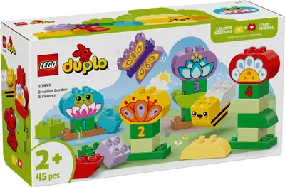 Productafbeelding van LEGO DUPLO Stad: Creatieve bloementuin, stapel speelgoed, stimuleert fantasierijk spel bij peuters vanaf 2 jaar. Bouwset ter bevordering van de fijne motoriek, leerspeelgoed voor kleuters, artikelnummer 10444