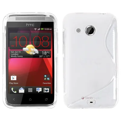 Produktbild von PhoneNatic Case kompatibel mit HTC Desire 200 - clear Silikon Hülle S-Style + 2 Schutzfolien