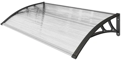 Produktbild von Outsunny Pultvordach Vordach für Haustür 110 x 60 x 18 cm mit UV Schutz