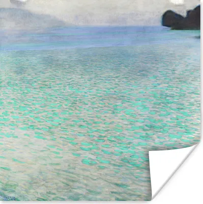 Produktbild von MuchoWow® Poster Am Attersee - Gustav Klimt 50x50 cm - Wohnzimmerdekoration