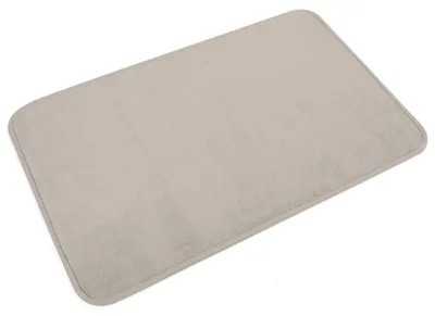 Produktbild von Badematte Badteppich 45x75 cm taupe beige Uni Badvorleger Duschvorleger waschbar