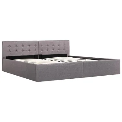 Immagine prodotto di Letto contenitore in tessuto tortora idraulico 180×200 cm