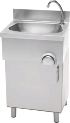 Obrázok produktu pre Umývadlo Combisteel, voľne stojace, s 1 dvierkami, vyrobené z nehrdzavejúcej ocele, 500x400x850 mm