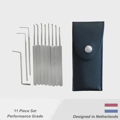 Zdjęcie produktu dla Profesjonalny zestaw do wytrychowania ApexSteel Elite 11 - wyjątkowo wytrzymałe narzędzie do wytrychowania - 11-częściowy zestaw premium dla profesjonalistów