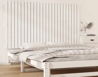 Obrázok produktu pre vidaXL Nástenné čelo biele 159,5x3x90 cm masív borovica - Nástenné čelo - Čelo postele - Čelo postele