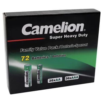 Produktbild von Camelion Batterie-Sparset Super Heavy Duty 72 Stk. 36xAA 36xAAA