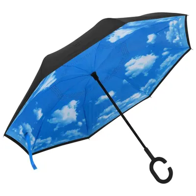 Image de Vidaxl Regenschirm Poignée en C 108 cm Schwarz