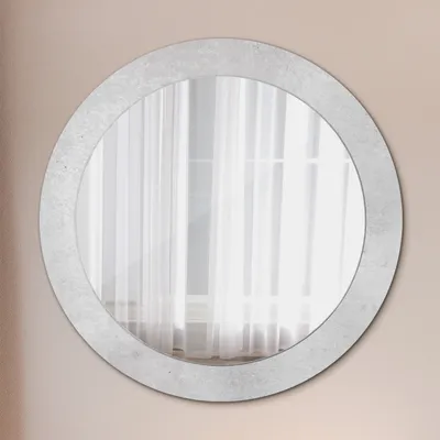Produktbild von Spiegel - Mirror zum Wandspiegel Schlafzimmer – Schminkspiegel- Beton Textur- Ø70cm