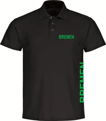 Produktbild von multifanshop Poloshirt - Bremen - Brust & Seite, schwarz, Größe 3XL