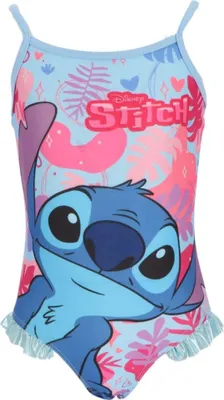 Produktbild von Lilo & Stitch Kinder Badeanzug Einteiler – Schwimmbad-Badeanzug für Mädchen Blau 5/6 Jahre