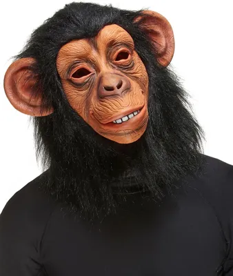 Produktbild von Affe Maske Schimpanse beige-schwarz - Einheitsgröße