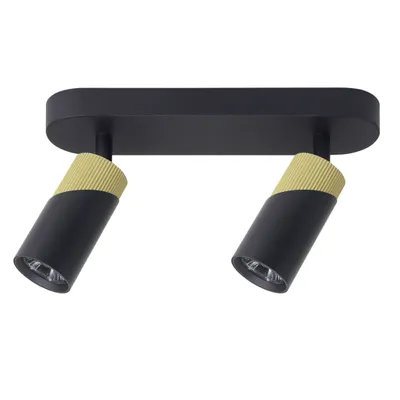Produktbild von Elegante Deckenleuchte NEO Schwarz/Gold 2xGU10