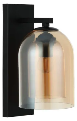 Zdjęcie produktu dla Kinkiet ELARIS bursztynowy 1xE27x15W metal wym:31x15x19cm IP20 Light Prestige