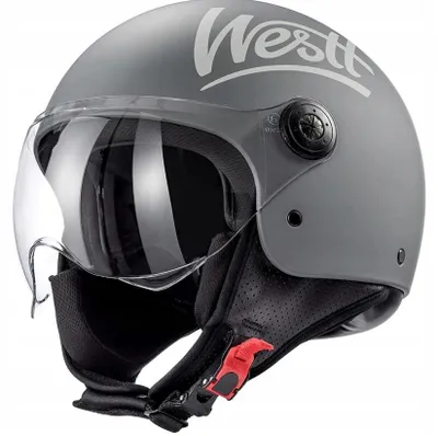 Produktbild von Westt Classic Jethelm mit Visier Motorradhelm M Herren Damen Roller Chopper