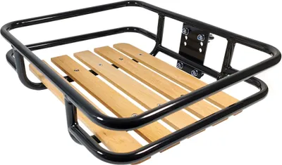 Produktbild von Frontgepäckträger Stahl/Holz Front Loader Gepäckträger vorne Holz Auflage