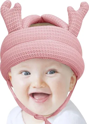 Produktbild von Sicherheitshelm für Babys - atmungsaktiver Baumwollschutz - verstellbare Kopfbedeckung für Babys und Kleinkinder - Kopfschutz für das Laufen und Sitzen lernen (3-24 Monate)
