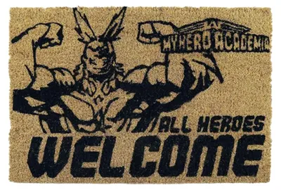 Obrázek produktu pro My Hero Academia - rohožka „All Heroes Welcome“ CD101 (jednotná velikost) (hnědá/černá)