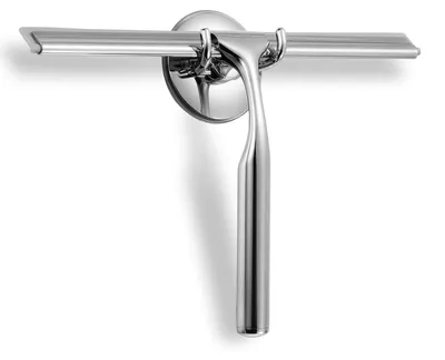 Produktbild von Fensterwischer aus Glas für Dusche und Fenster, aus Edelstahl mit Saugnapfaufhängung (25,4 cm)