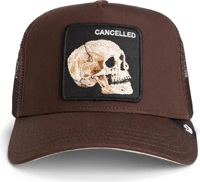 Produktbild von Goorin Bros. Cancelled Skull Trucker Cap Original Recipe Grit brown