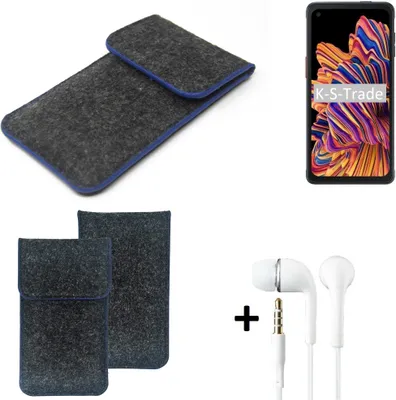 Produktbild von K-S-Trade Handy Schutz Hülle kompatibel mit Samsung Galaxy XCover Pro Schutzhülle Handyhülle Filztasche Pouch Tasche Case Sleeve Filzhülle