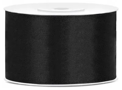 Zdjęcie produktu dla Tasiemka satynowa, czarny, 38mm/25m