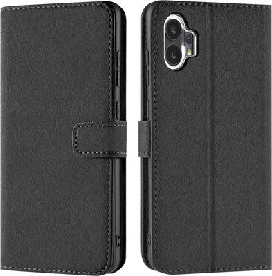 Produktbild von Conie Klapp Tasche für Nothing Phone 1 Kartenfach Rundumschutz Hülle in Schwarz