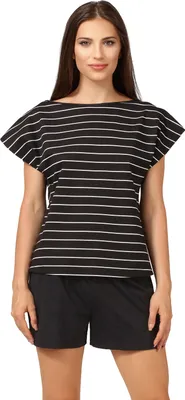 Image de Pyjama pour femme Bellivalini BLV50-174 (noir et blanc, taille S)