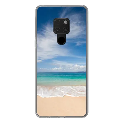 Produktbild von MuchoWow® Handyhülle Schutzhülle Hülle für Huawei P40 Lite Ein tropischer Strand auf Hawaii, an dem die Wellen an Land gespült werden Silikon Softcase Handy Hülle - Handy