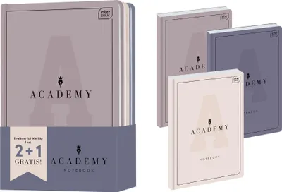 Zdjęcie produktu dla Zeszyt Interdruk A5 96 w kratkę Academy 3-częściowy