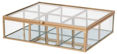 Image de Coffret en verre avec compartiments GEMMY, 20 x 16 cm
