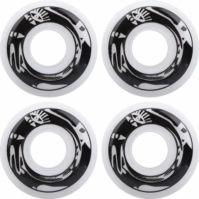 Obrázok produktu pre Keenso 4-dielny skateboard, elastickýPolyuretánskateboard 75?85A Odolný biely/biely so vzorom (biely so vzorom)