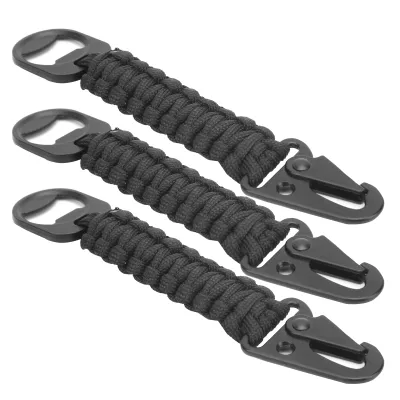 Obrázok produktu pre Otvárač fliaš, karabína Paracord, kľúčenka Paracord, multifunkčný otvárač fliaš, kľúčenka prežitia v prírode, multifunkčná kľúčenka