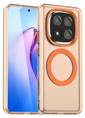 Obrázek produktu pro Pro Xiaomi Redmi Note 14 Pro Plus 5G Candy Design Magsafe PC Hybrid TPU ochranný obal kryt oranžový